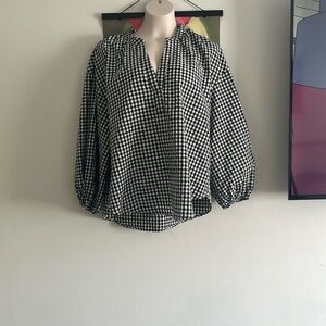 a new day, black and white top, size: XXL